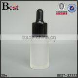 China Cosmetic Perfume Essential Oil Frosted Glass Bottle 30 ml With Plastic Dropper Bottle Glass Wholesale thumbnail-2