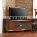 Tv Stand Corner Solid Teak Wood Mode Brown Color thumbnail-1