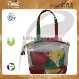 See Through PVC / PP Laminated Jute Bag With Pouch thumbnail-1
