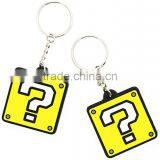 Factory Supply Square Shape Custome Silicone Rubber Keychains thumbnail-2