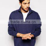 Zip Neck Sweatshirt With Dropped Shoulder thumbnail-1