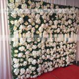 New Design Charming Cream White Flower Green Leaves Flower Wall Backdrop Decorative Flowers thumbnail-3