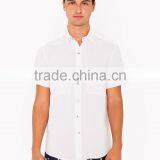 Classic Office Work Dress Shirts White Shirts Bank Shirts Short Sleeve 100% Cotton Shirts for Men thumbnail-4