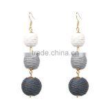 Handmade Bohemian Jewelry Three Balls Dangle Earrings thumbnail-2