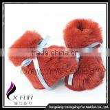 CX-SHOES-07 New Products Genuine Rabbit Fur Cute Baby Shoes thumbnail-4