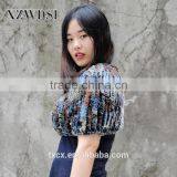 CX-B-44A Highly Stylish Fashion Mixed Color Lady Rabbit Fur Shawl thumbnail-3