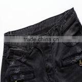 New Men's Fashion Brand Jeans Male Personality Folds Comfortable Hotsale Biker Jeans thumbnail-3
