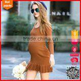 New Arrival Fashion Computer Knitted Woven Maternity Clothes Dresses thumbnail-3