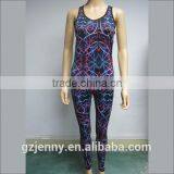 Cheap Wholesale Women Sublimation Printed Colorful Exercise Sports Jogging Wear Yoga Suit thumbnail-4