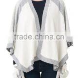 Knitted Excellent Cashmere Wool Poncho thumbnail-1