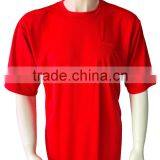 100% Polyester Birdeye Plain Chest Pocket Customized T-shirt thumbnail-5