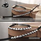 Cheap Wholesales ABS Stud Leather Shoelaces for Women Shoe Decoration Accessories thumbnail-3