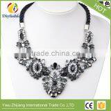 Shourouk Style Alloy Flower Vintage Statement Pendants Necklaces Crystal Jewelry Fashion Choker Necklace thumbnail-3