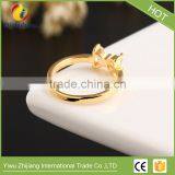 Wholesale Hot Gold Bowknot Ring Wedding Zircon Rings Women Jewelry thumbnail-4