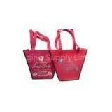 75g Pink Trapezium Nonwoven Fabric Reusable Carrier Bags With Customized Logo For Girls thumbnail-1
