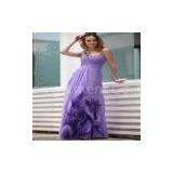 Royal Purple Designer Silk Chiffon Wedding Dresses 2012 thumbnail-2
