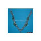 Sell Silver Silk Embroidery on Organza With Handcraft Nailing Beads and Sequins thumbnail-1