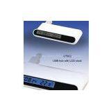 USB Hub handable LCD clock
