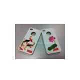 iphone4G Water transfer printing+Rubber oil