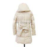 Women Cheap Big Turn-down Collar Long Quilted Cotton Coat thumbnail-2