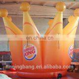 Yellow Inflatable Crown Model for Advertising,inflatable Crown Replica