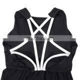 Dropshipping Girls Black Harness Sports Slimming Tank Top Factory thumbnail-4