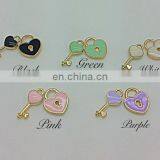 2017 Best Selling Products Gold Plated Colorful Enamel 10 mm x 10 mm Lock Charm