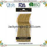 Food Safe Grade Gift Color Box Pacage 160Pieces Blush Gold Plastic Cutlery Set Includes 80 Forks 40 Spoons 40 Knifes thumbnail-5