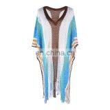 Oversize Crochet Beach Dress Cover up Sarong Kaftan Beach Tunic Plage Bathing Suit Cover Ups Pareo Beach Bikini Cover up thumbnail-6