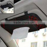 New Double-Deck Auto Car Visor CD/DVD Bag Storage Holder/Tissue Bag,Red+Black thumbnail-1