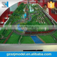 Ho Scale Model Railroad With Train Cars and Mini Figures