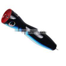 2020 Yajie Outdoors 20cm/120g Topwater Wooden Popper Surface Popping Lures Sea Handmade Fishing Baits thumbnail-3