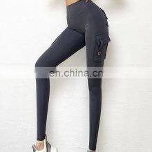 Оптовая продажа сексуальных персиковых фитнес-штанинок для женщин с высоким талием, подтягивающими ягодицами и эластичным стесняющим фасоном, которые также подходят для йоги. thumbnail-4