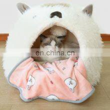 Trendy Polyester Warm Bed Private Label Luxury Soft Dogs Cats Custom Pet Blankets Wholesale thumbnail-4