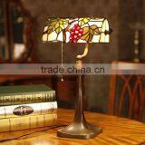 Tiffany Style Grape Table Lamp Wholesale Led Light Night Reading Glass Table Lamp Bank Lamp