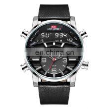 KAT-Wach 1819 Men Digital+Quartz Watch Waterproof 50M Male Luxury Brand Leather Military Multifunction Watch thumbnail-2