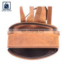 Unique Design Attractive Pattern Cotton Lining Zipper Closure Type Women Genuine Leather Backpack Bag Manufacturer thumbnail-5