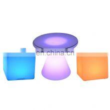 Plastic Pub Furniture Bar Table Led Chairs Cocktail Table Garden Furniture Kvadratna Stolica thumbnail-1