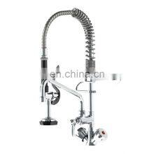 Pre-Rinse Shower Short Height Double Lever, Single Hole, Deck Mount - 4.50 GPM Spray Valve in Beat Price From Manufacture thumbnail-1