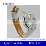 Promotional Leather Gifts Watch Stainless Steel Back, Love Shaped Pattern,quartz Watch Movement thumbnail-1
