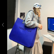 Wholesale Multiple Colors Two Straps Logo Custom Felt Tote Bag Shopping thumbnail-4