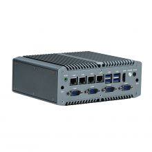 Silver Aluminum Alloy Fanless Industrial Mini PC Intel 8th GEN Core i7-8565U 4x Gbe Ethernet/GPIO/6*COM WIN10/11/Linux Computer