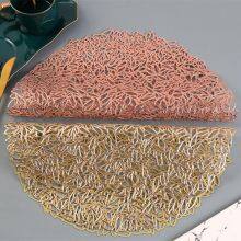 Natural Wood Print Decorative Insulation PVC Placemats for Banquets thumbnail-4