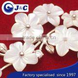 Manufacture Real Natural Mother of Pearl Shell Carve Flower Bracelet thumbnail-2