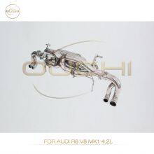 304 Stainless Steel Cat-Back Exhaust System for Audi A1/A6 A7 C8/ R8 V8 MK1 High Performance Exhaust Electronic Valve With Tips thumbnail-4