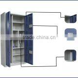 Wholesale Price Metal Office Furniture Complete Open Door File Cabinet Blue Color 2 Tier Steel Filing Cabinet thumbnail-4