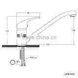 Bosing Classic Flexible Rotated Single Handle Wall Mounted Kitchen Faucet thumbnail-5