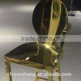 Modern Golden Stainless Steel Legs Bar Chair thumbnail-5