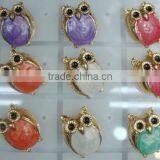 enamel Metal owl sharp stud earring pins, fashion alloy stud earring pin