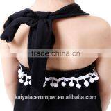 Wholesale New Toddler Black Matching Clothes Set Summer Childrens Outfit Holiday Girl Clothing Baby Girl Halter Top Designer thumbnail-5